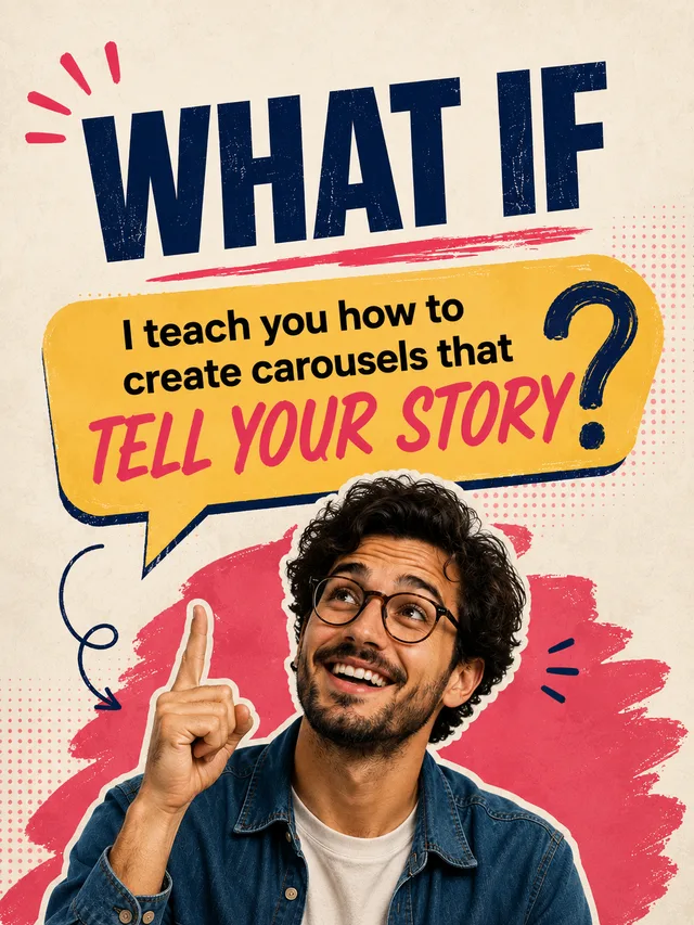 LinkedIn graphic reading “WHAT IF” over a smiling man with glasses pointing upward