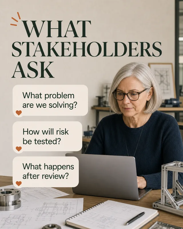 Neutral Workspace with Testimonial Bubbles — LinkedIn graphic