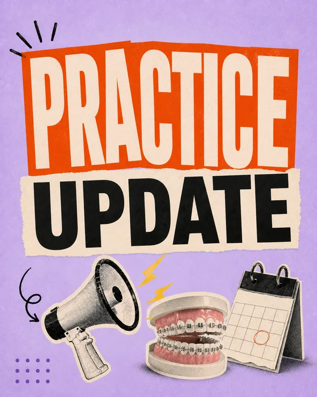 Retro Collage Megaphone in Lilac and Orange — LinkedIn graphic